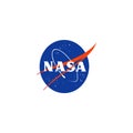 Nasa logo editorial illustrative on white background Royalty Free Stock Photo