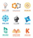 Logo icons set for company identity branding like smart ideas Royalty Free Stock Photo