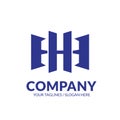 Logo initial Letter h Construction