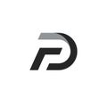 Logo with initials FD modern, sophisticated and futuristic design