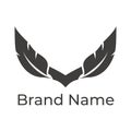 feather face eagle logo design