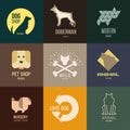 Logo inspiration for shops, companies, advertising with dog