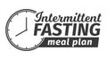 Logo of Intermittent fasting meal plan. Clock face symbolizing the principle of Intermittent fasting. Vector Royalty Free Stock Photo