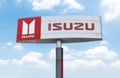 Logo Isuzu on pole billboard