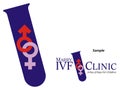 Logo IVF / Test Tube Baby Royalty Free Stock Photo