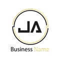 Logo JA Business Letter Logo Design With Simple style