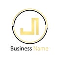 Logo JI Business Letter Logo Design With Simple style