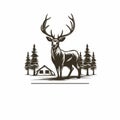 Camp Ampe Logo: Rustic Deer Design For Cabincore Camp Store