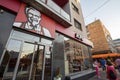Logo of KFC on their main restaurant for Belgrade. Kentucky Fried Chicken is an American fast food restaurant chain