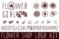 Logo kit for flower shops Royalty Free Stock Photo