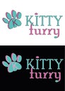 Logo kitty, furry, cat logo,paw, cartoon logo, design logo