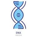 Vector Simple Logo Template DNA Royalty Free Stock Photo