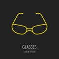 Vector Simple Logo Template Glasses Royalty Free Stock Photo