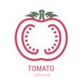 Vector Simple Logo Template Tomato