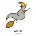 Vector Simple Logo Template Witch