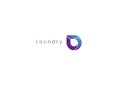 Logo for laundry or dry cleaning in a gradient style