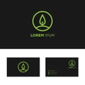 Logo leaf design elements business card template illustration Royalty Free Stock Photo