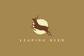 logo leaping deer abstract silhouette