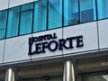 Logo of Leforte Hospital in Sao Paulo downtown. Hospital no bairro Liberdade.