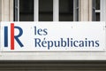 Logo of Les republicains on a building