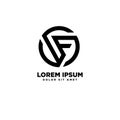Logo letter F for initial personal or corporate Royalty Free Stock Photo
