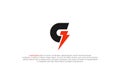 logo letter g flash power energy