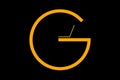 Letter G as a logo in black background