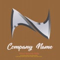 Logo with Letter N Silver