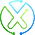 logo letter x tech software digital