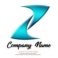 Logo with Letter Z Blue