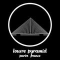 Circle Icon Louvre Pyramid. vector illustration
