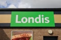 The logo of Londis on the exterior wall of the shop