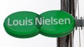 The logo of the Louis Nielsen building in Aarhus Royalty Free Stock Photo