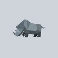 Logo of a Low Poly Rhino Royalty Free Stock Photo
