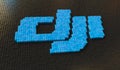 Logo of DJI made with plastic toy blocks, editorial conceptual 3d rendering