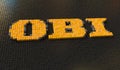 Logo of OBI made with plastic toy blocks, editorial conceptual 3d rendering