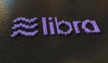 Toy bricks compose logo of LIBRA. Editorial conceptual 3d rendering