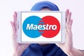 Maestro debit card logo Royalty Free Stock Photo