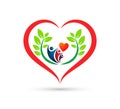 People care Icon Logo Design Element. Family Help together logo