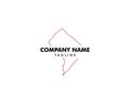 Logo Map of the Washington D.C District Royalty Free Stock Photo