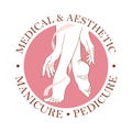 Logo for the master of manicure, pedicure, icon for spa beauty salons