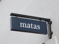 The logo of the Matas building in Randers Royalty Free Stock Photo
