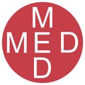 Logo med cross, medica health, symbol d, care medicine sign