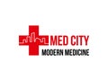 Logo medicine city template design vector