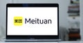 Logo of Meituan, a Chinese shopping app for consumer items, entertainment, and services