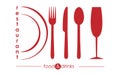 Logo for the menu of the restaurant catering or gastro service
