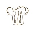 Logo menu restaurant. Eatery symbol. Vector illustration