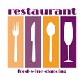 Logo for the menu of the restaurant gastro service or catering