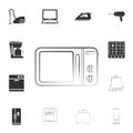 logo microwave oven icon. Detailed set of household items icons. Premium quality graphic design. One of the collection icons for w