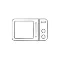 logo microwave oven icon. Element of cyber security for mobile concept and web apps icon. Thin line icon for website design and